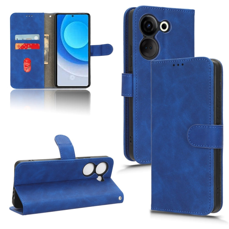 For TECNO Camon 20 Pro Skin Feel Magnetic Flip Leather Phone Case(Blue) - free shipping - PMC TechLife - Order now!
