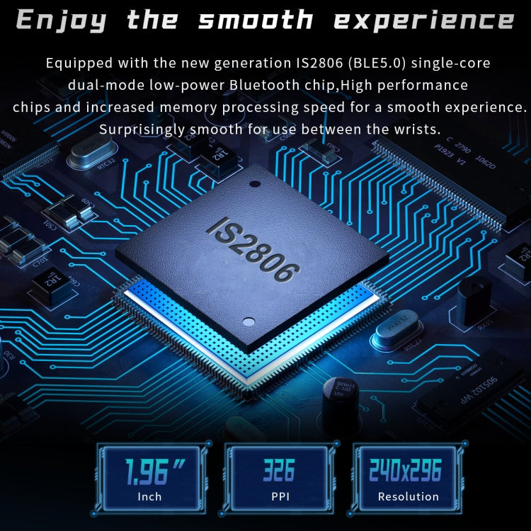 OVISEN T93 1.96 inch IPS Screen 2 in 1 Bluetooth Headset Smart Watch, Supports Blood Oxygen Monitoring/Bluetooth Music(Black) - Smart Watches by PMC TechLife | Online Shopping South Africa | PMC TechLife