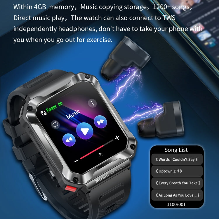 OVISEN T93 1.96 inch IPS Screen 2 in 1 Bluetooth Headset Smart Watch, Supports Blood Oxygen Monitoring/Bluetooth Music(Orange) - Smart Watches by PMC TechLife | Online Shopping South Africa | PMC TechLife