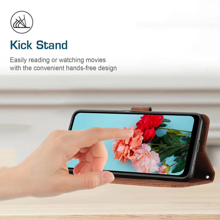 For OnePlus Nord CE 3/Nord CE 3 Lite/Nord N30 Skin Feel Stripe Pattern Leather Phone Case with Lanyard(Brown) - free shipping - PMC TechLife - Order now!