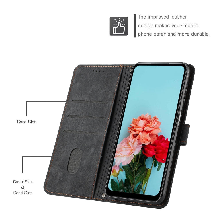 For OnePlus Nord CE 3/Nord CE 3 Lite/Nord N30 Skin Feel Stripe Pattern Leather Phone Case with Lanyard(Black) - free shipping - PMC TechLife - Order now!