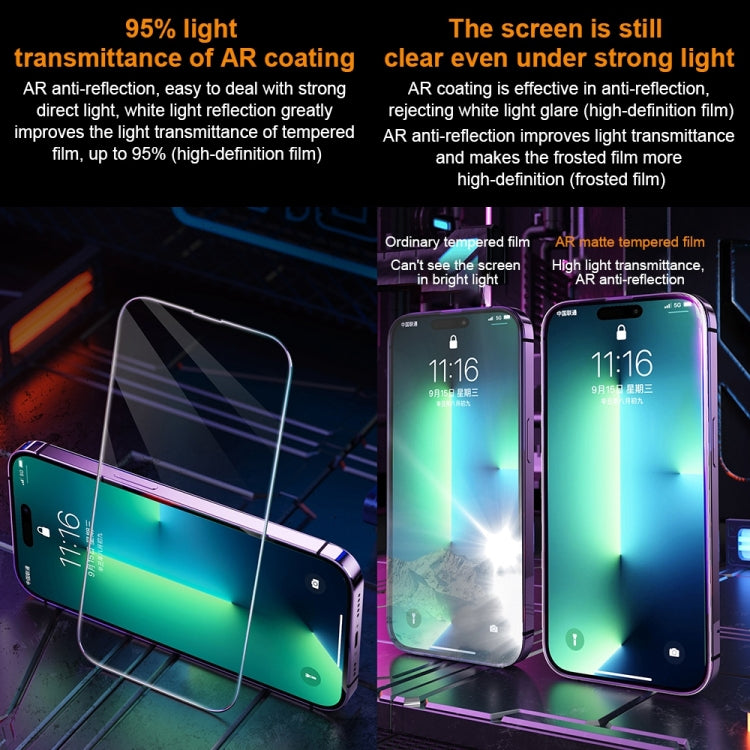 For iPhone 13 WK WTP-070 King Kong Vacha 9D Curved AR Frosted Tempered Glass Film(Black) - iPhone 13 Tempered Glass by WK | Online Shopping South Africa | PMC TechLife