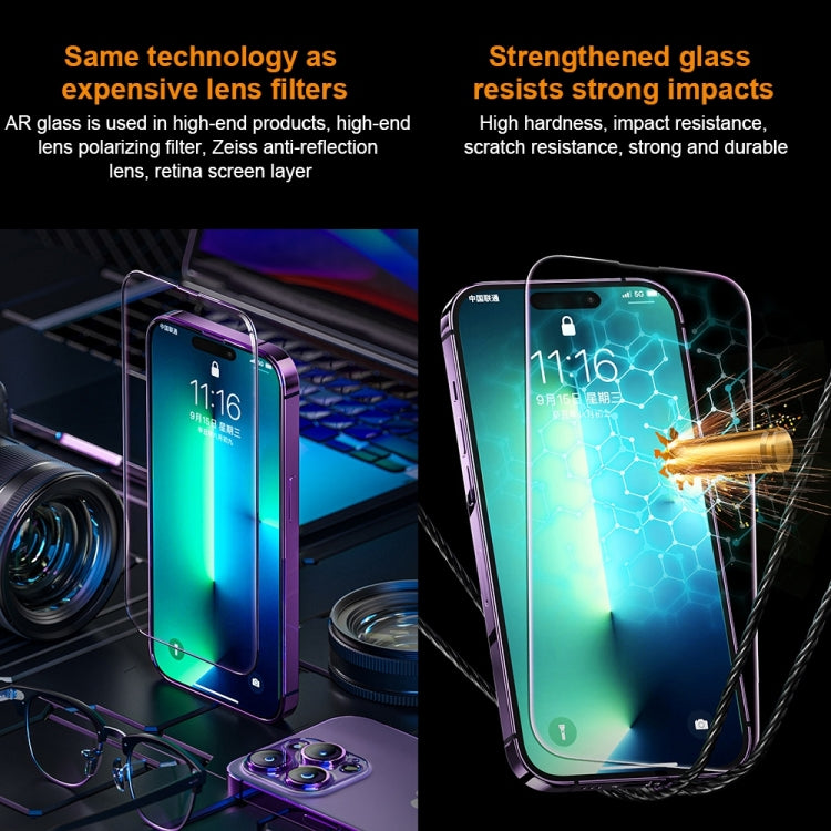For iPhone 13 Pro WK WTP-070 King Kong Vacha 9D Curved AR Frosted Tempered Glass Film(Black) - iPhone 13 Pro Tempered Glass by WK | Online Shopping South Africa | PMC TechLife | Buy Now Pay Later Mobicred