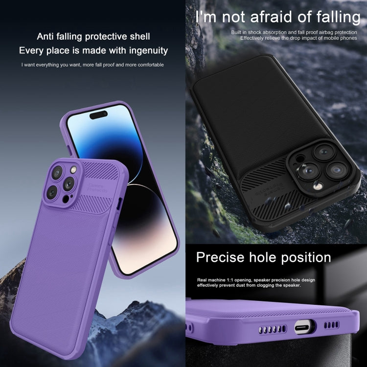 For Xiaomi Redmi Note 12 4G Twill Texture TPU Shockproof Phone Case(Purple) - free shipping - PMC TechLife - Order now!