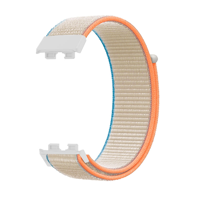 For Huawei Band 8 16mm Woven Nylon Loop Watch Band(Milky White) - Watch Bands by PMC TechLife | Online Shopping South Africa | PMC TechLife