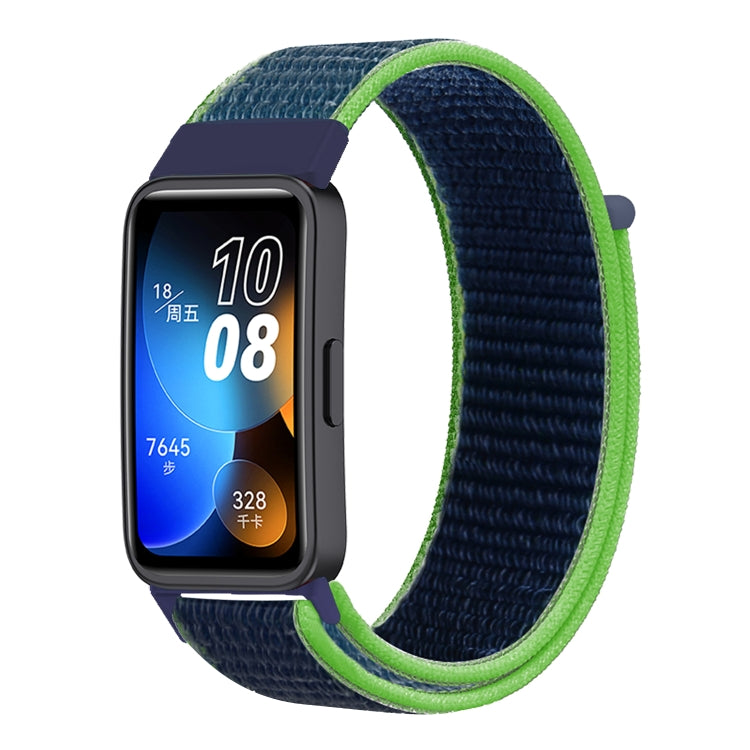 For Huawei Band 8 16mm Woven Nylon Loop Watch Band(Lime Green) - Watch Bands by PMC TechLife | Online Shopping South Africa | PMC TechLife