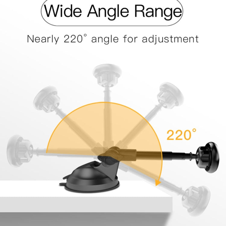 Yesido C41 Car Windshield Telescopic Suction Cup Magnetic Phone Holder(Black) - Universal Car Holders by Yesido | Online Shopping South Africa | PMC TechLife | Buy Now Pay Later Mobicred