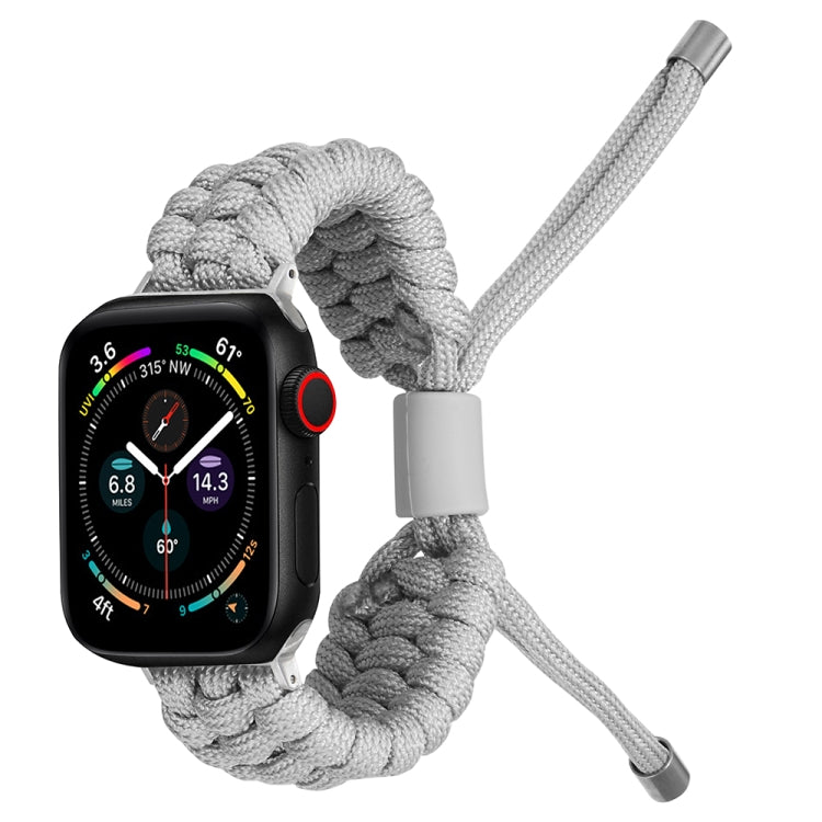 Stretch Plain Silicone Bean Watch Band For Apple Watch SE 2022 40mm(Grey White) -  by PMC TechLife | Online Shopping South Africa | PMC TechLife