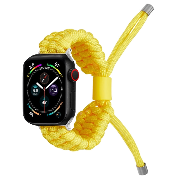 Stretch Plain Silicone Bean Watch Band For Apple Watch SE 2023 44mm(Yellow) - Watch Bands by PMC TechLife | Online Shopping South Africa | PMC TechLife