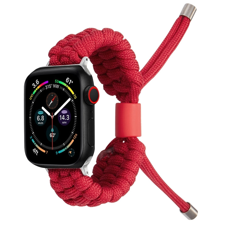 Stretch Plain Silicone Bean Watch Band For Apple Watch 9 45mm(Red) - Watch Bands by PMC TechLife | Online Shopping South Africa | PMC TechLife