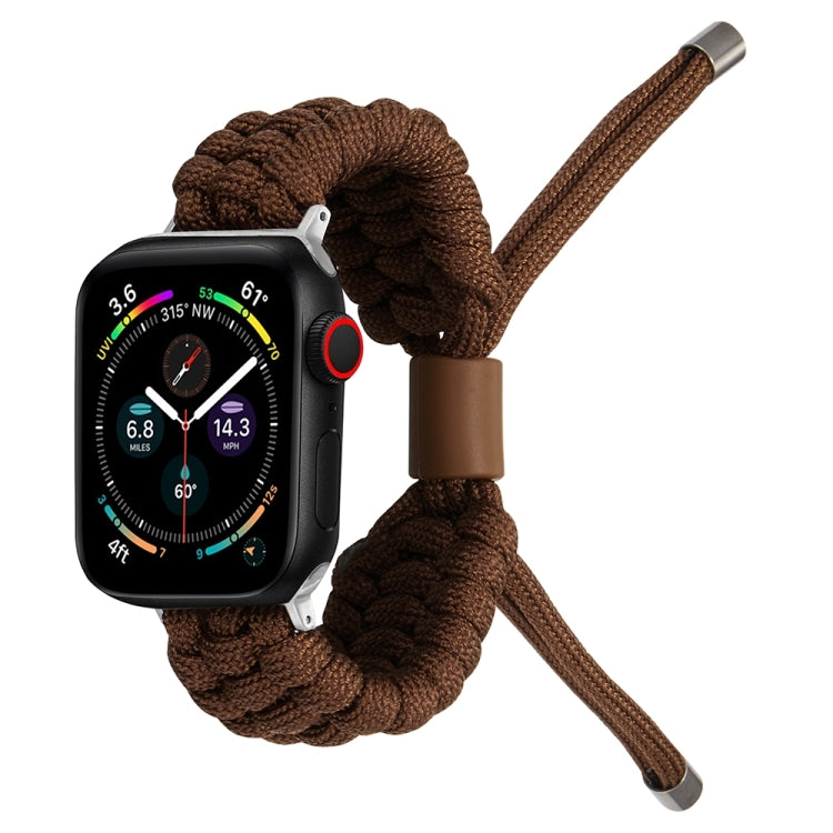 Stretch Plain Silicone Bean Watch Band For Apple Watch 9 45mm(Coffee Brown) - Watch Bands by PMC TechLife | Online Shopping South Africa | PMC TechLife