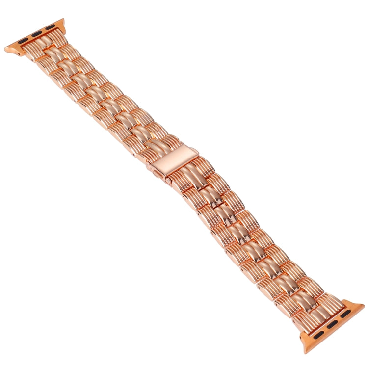 3-Beads Stripe Metal Watch Band For Apple Watch 2 38mm(Rose Gold) -  by PMC TechLife | Online Shopping South Africa | PMC TechLife