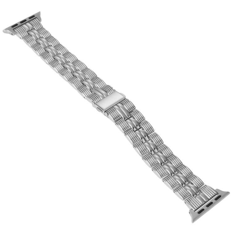 3-Beads Stripe Metal Watch Band For Apple Watch 38mm(Silver) -  by PMC TechLife | Online Shopping South Africa | PMC TechLife
