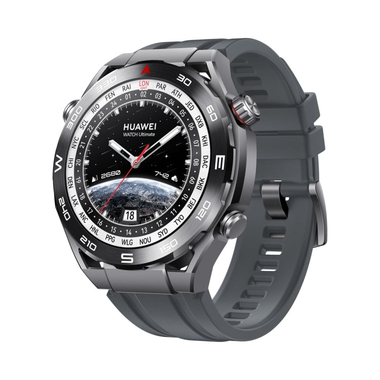 2pcs Regular Style For Huawei Watch Ultimate Silicone Replacement Watch Band(Dark Grey) -  by PMC TechLife | Online Shopping South Africa | PMC TechLife