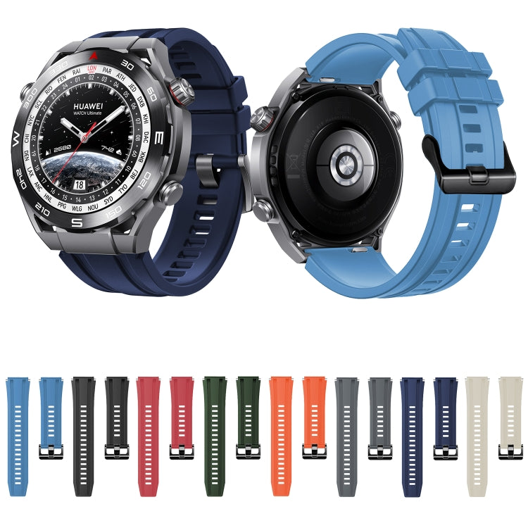 2pcs Regular Style For Huawei Watch Ultimate Silicone Replacement Watch Band(Dark Grey) -  by PMC TechLife | Online Shopping South Africa | PMC TechLife