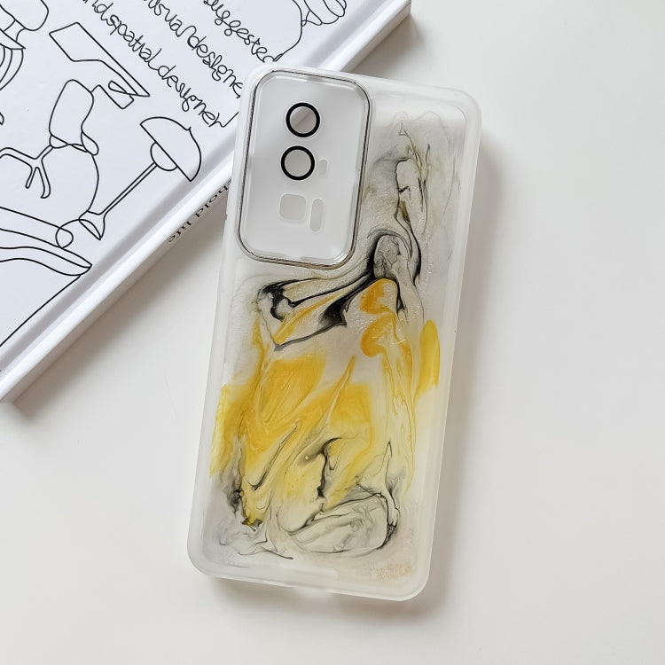 For Xiaomi Redmi K60 Oil Painting Electroplating TPU Phone Case(White) - free shipping - PMC TechLife - Order now!