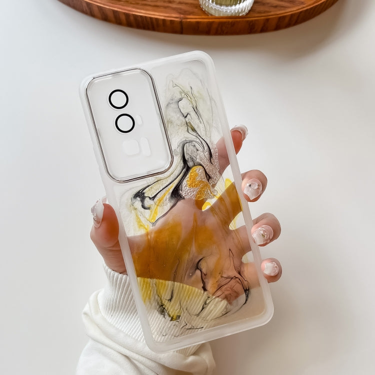For Xiaomi Redmi K60 Oil Painting Electroplating TPU Phone Case(White) - free shipping - PMC TechLife - Order now!