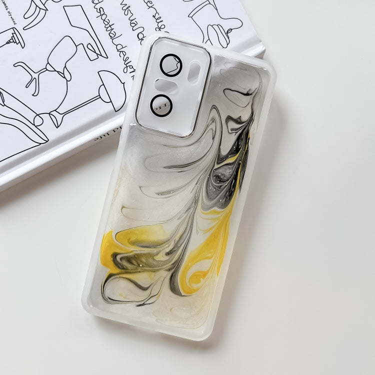 For Xiaomi Redmi K40 Oil Painting Electroplating TPU Phone Case(White) - free shipping - PMC TechLife - Order now!