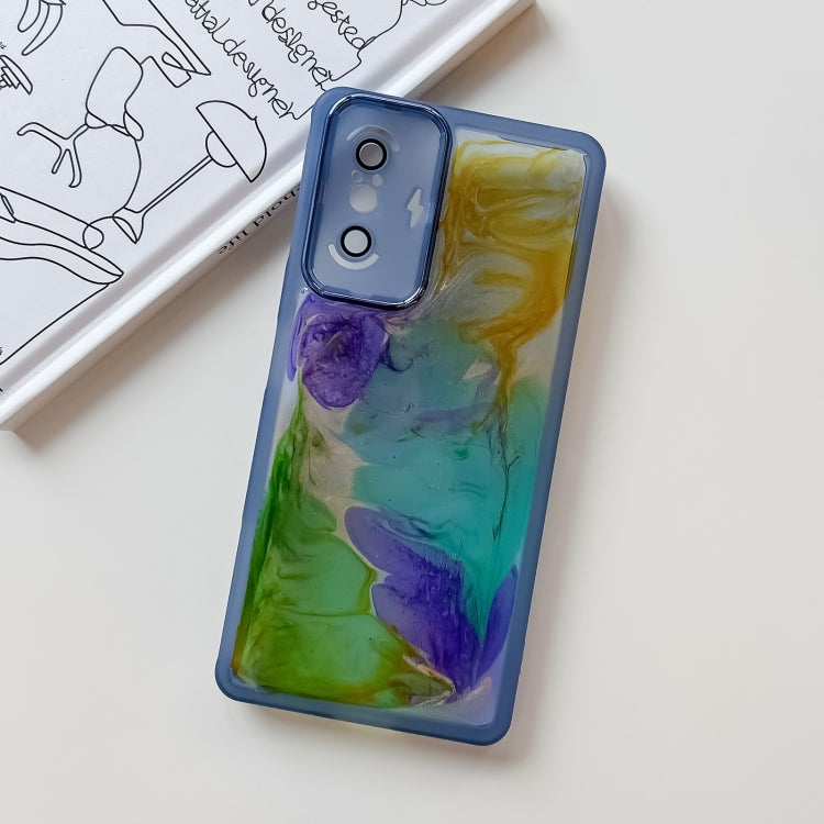 For Xiaomi Redmi K40 Gaming Oil Painting Electroplating TPU Phone Case(Blue) - free shipping - PMC TechLife - Order now!