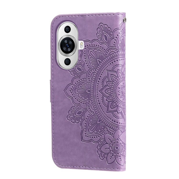 For Huawei nova 11 Seven-petal Flowers Embossing Leather Phone Case(Light Purple) - free shipping - PMC TechLife - Order now!