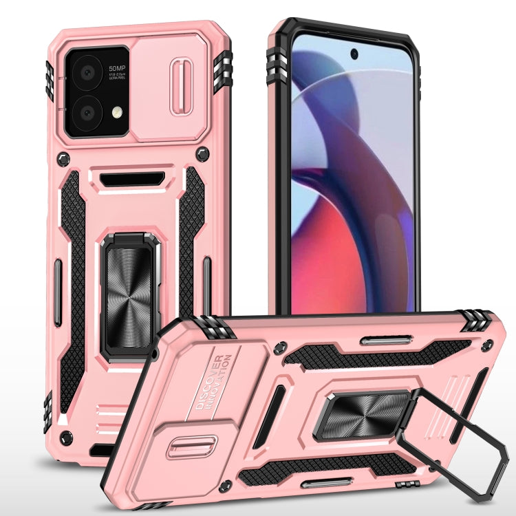 For Motorola Moto G Stylus 2023 Armor PC + TPU Camera Shield Phone Case(Rose Gold) - free shipping - PMC TechLife - Order now!