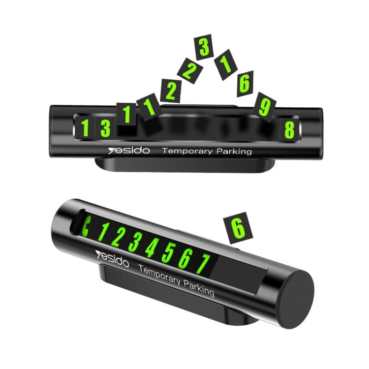 Yesido C68 Car Temporary Parking Card Magnetic Adsorption Luminous Phone Number Plate(Black) - Parking Card by Yesido | Online Shopping South Africa | PMC TechLife | Buy Now Pay Later Mobicred