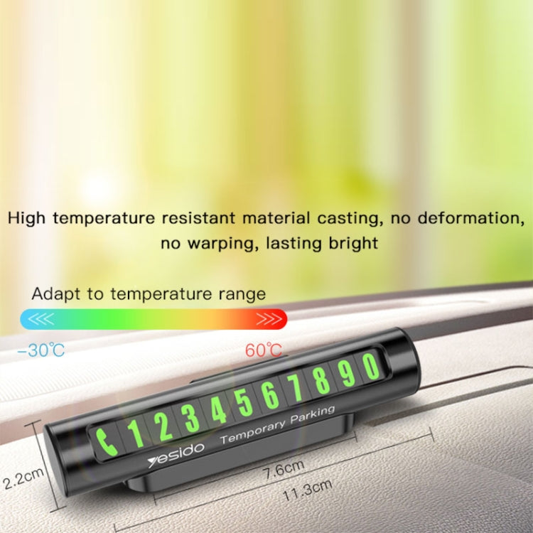 Yesido C68 Car Temporary Parking Card Magnetic Adsorption Luminous Phone Number Plate(Black) - Parking Card by Yesido | Online Shopping South Africa | PMC TechLife | Buy Now Pay Later Mobicred