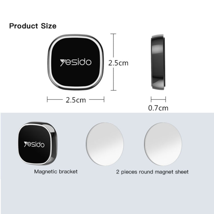 Yesido C81 Car Dashboard Mini Strong Magnetic Phone Holder(Silver) - Car Holders by Yesido | Online Shopping South Africa | PMC TechLife