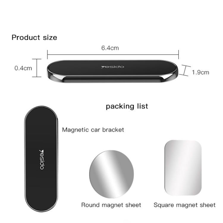 Yesido C83 Car Strong Magnetic Phone Holder(Silver) - Universal Car Holders by Yesido | Online Shopping South Africa | PMC TechLife | Buy Now Pay Later Mobicred