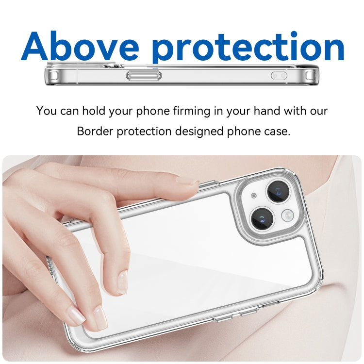 For iPhone 15 Colorful Series Acrylic + TPU Phone Case(Transparent) - iPhone 15 Cases by PMC TechLife | Online Shopping South Africa | PMC TechLife