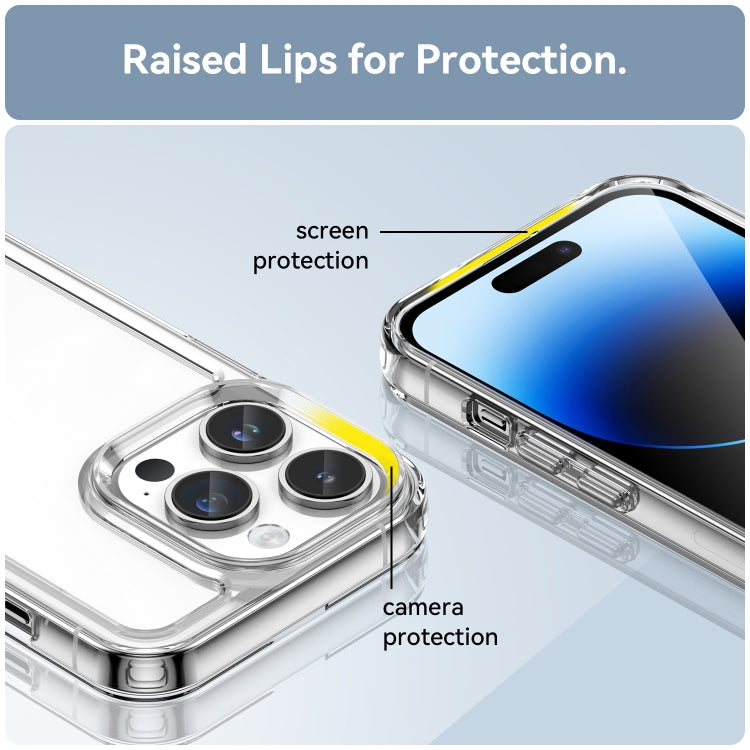 For iPhone 15 Pro Colorful Series Acrylic + TPU Phone Case(Transparent) - iPhone 15 Pro Cases by PMC TechLife | Online Shopping South Africa | PMC TechLife | Buy Now Pay Later Mobicred