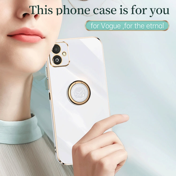 For Samsung Galaxy F14 5G XINLI Straight Edge 6D Electroplate TPU Phone Case with Ring Holder(Mint Green) - free shipping - PMC TechLife - Order now!