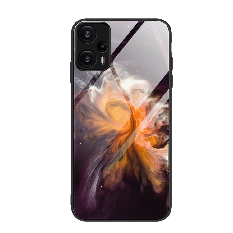 For Xiaomi Redmi Note 12 Turbo Marble Pattern Glass Protective Phone Case(Typhoon) - free shipping - PMC TechLife - Order now!