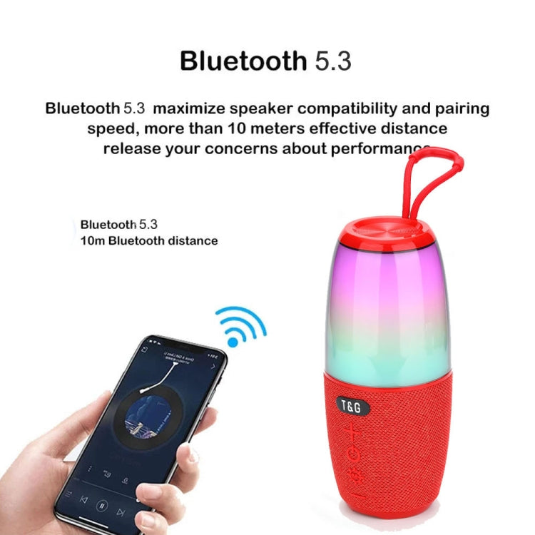 T&G TG644 5W High Power RGB Light Portable Bluetooth Speaker(Blue) - Waterproof Speaker by T&G | Online Shopping South Africa | PMC TechLife | Buy Now Pay Later Mobicred
