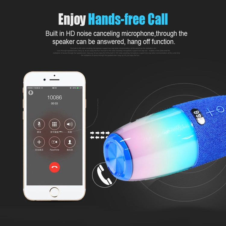 T&G TG644 5W High Power RGB Light Portable Bluetooth Speaker(Red) - Waterproof Speaker by T&G | Online Shopping South Africa | PMC TechLife