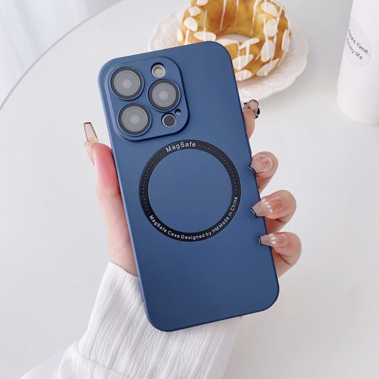 For iPhone 14 Plus Magsafe Magnetic PC Shockproof Phone Case With Camera Lens(Blue) - free shipping - PMC TechLife - Order now!