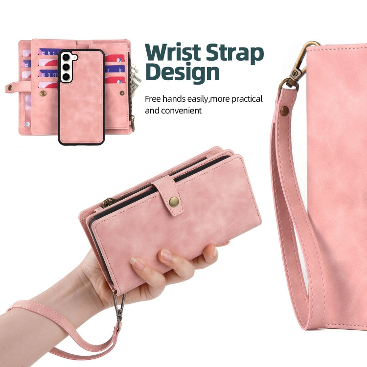 For Samsung Galaxy A70 Zipper Wallet Magnetic Detachable Leather Phone Case(Pink) - free shipping - PMC TechLife - Order now!
