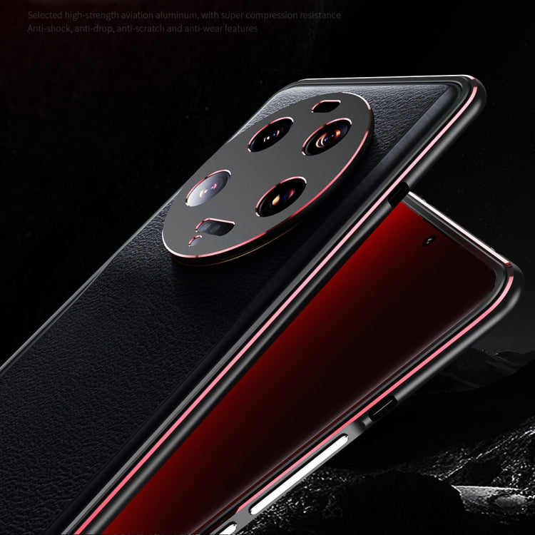 For Xiaomi 13 Ultra LK Aurora Metal Phone Frame with Lens Cover(Black Red) - free shipping - PMC TechLife - Order now!