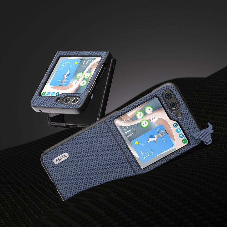 For Samsung Galaxy Z Flip5 ABEEL Carbon Fiber Texture Protective Phone Case(Light Blue) - free shipping - PMC TechLife - Order now!