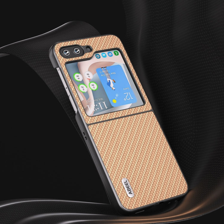 For Samsung Galaxy Z Flip5 ABEEL Carbon Fiber Texture Protective Phone Case(Gold) - free shipping - PMC TechLife - Order now!