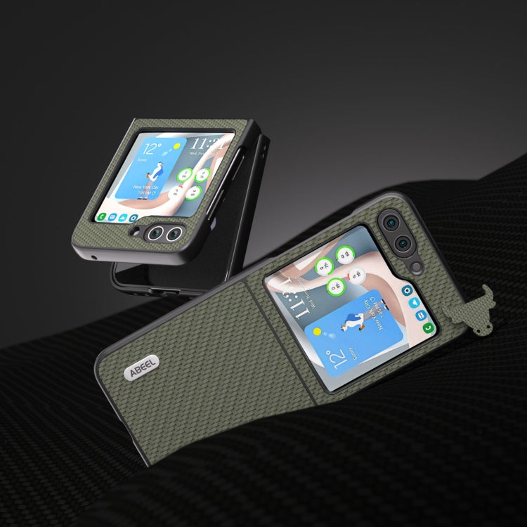 For Samsung Galaxy Z Flip5 ABEEL Carbon Fiber Texture Protective Phone Case(Green) - free shipping - PMC TechLife - Order now!