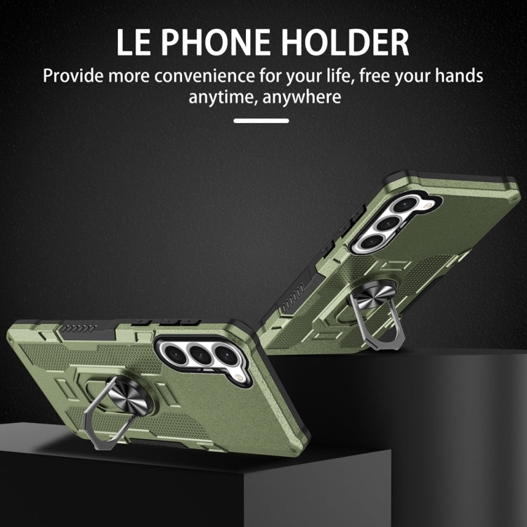 For Samsung Galaxy S23 5G Ring Holder Armor Hybrid Phone Case(Green) - free shipping - PMC TechLife - Order now!