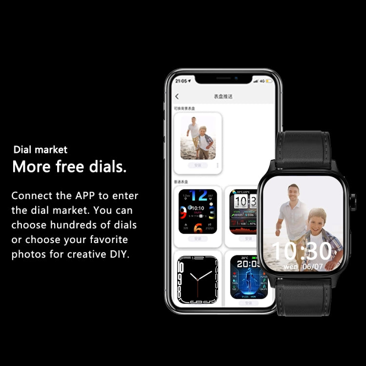 GT22 1.85 inch TFT Screen Silicone Band Health Smart Watch, Support Bluetooth Call / Plateau Blood Oxygen / Body Temperature / Arrhythmia / TI Heart Rate Monitoring(Black) -  by PMC TechLife | Online Shopping South Africa | PMC TechLife