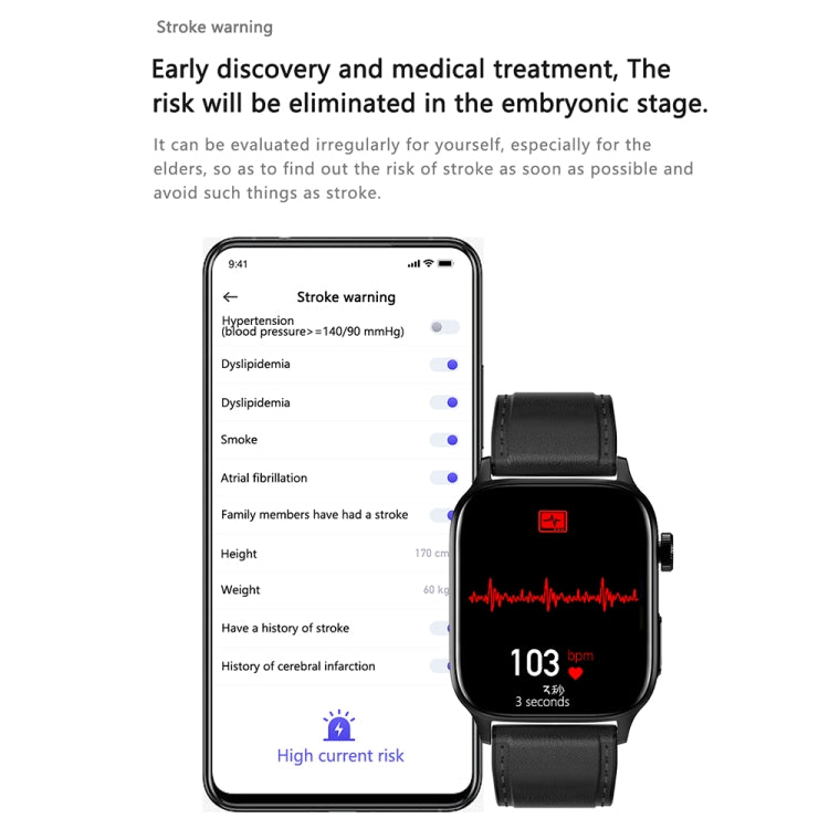 GT22 1.85 inch TFT Screen Silicone Band Health Smart Watch, Support Bluetooth Call / Plateau Blood Oxygen / Body Temperature / Arrhythmia / TI Heart Rate Monitoring(Black) -  by PMC TechLife | Online Shopping South Africa | PMC TechLife