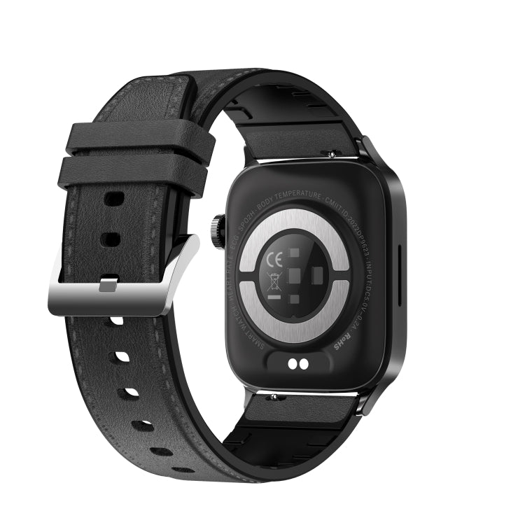 GT22 1.85 inch TFT Screen Leather Band Health Smart Watch, Support Bluetooth Call / Plateau Blood Oxygen / Body Temperature / Arrhythmia / TI Heart Rate Monitoring(Black) -  by PMC TechLife | Online Shopping South Africa | PMC TechLife