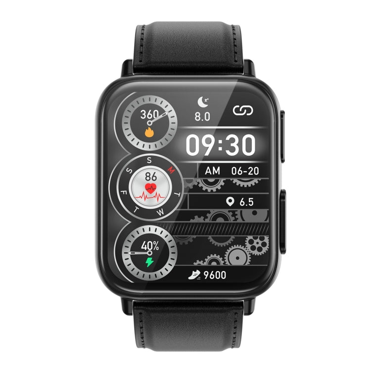 TK10 1.91 inch IP68 Waterproof Leather Band Smart Watch Supports AI Medical Diagnosis/ Blood Oxygen / Body Temperature Monitoring(Black) -  by PMC TechLife | Online Shopping South Africa | PMC TechLife