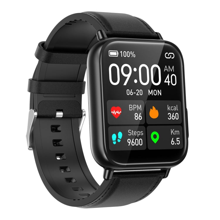 TK10 1.91 inch IP68 Waterproof Leather Band Smart Watch Supports AI Medical Diagnosis/ Blood Oxygen / Body Temperature Monitoring(Black) -  by PMC TechLife | Online Shopping South Africa | PMC TechLife