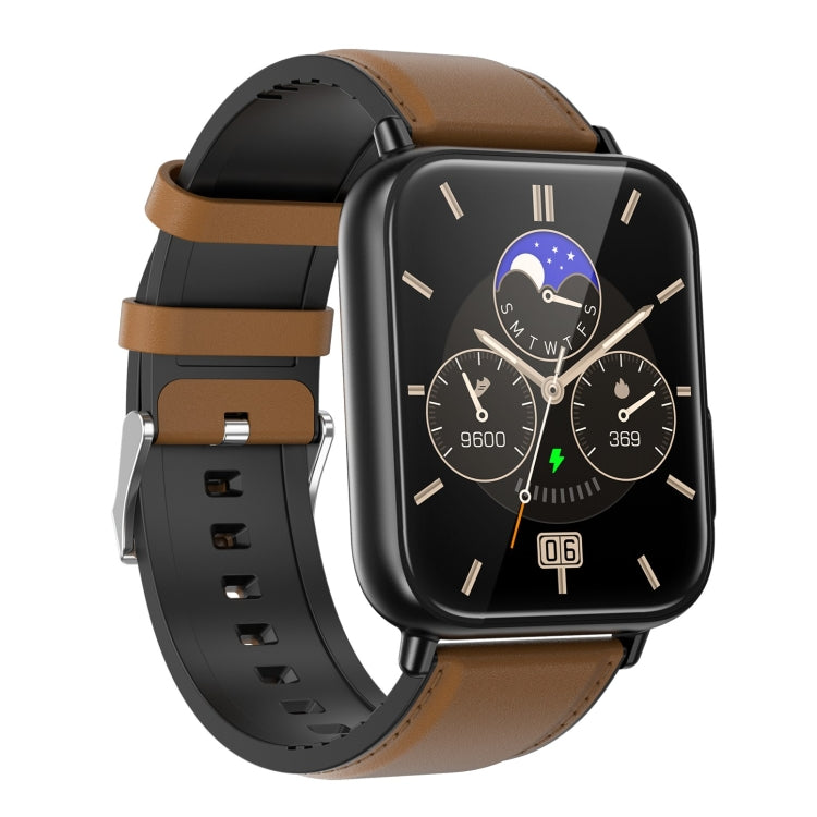 TK10 1.91 inch IP68 Waterproof Leather Band Smart Watch Supports AI Medical Diagnosis/ Blood Oxygen / Body Temperature Monitoring(Brown) -  by PMC TechLife | Online Shopping South Africa | PMC TechLife