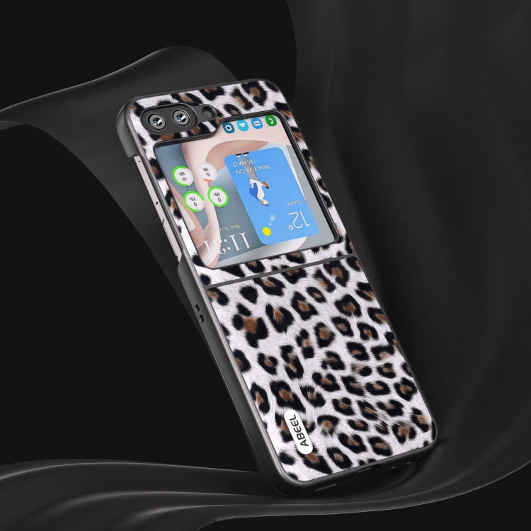 For Samsung Galaxy Z Flip5 ABEEL Black Edge Leopard Phone Case(Silver) - free shipping - PMC TechLife - Order now!