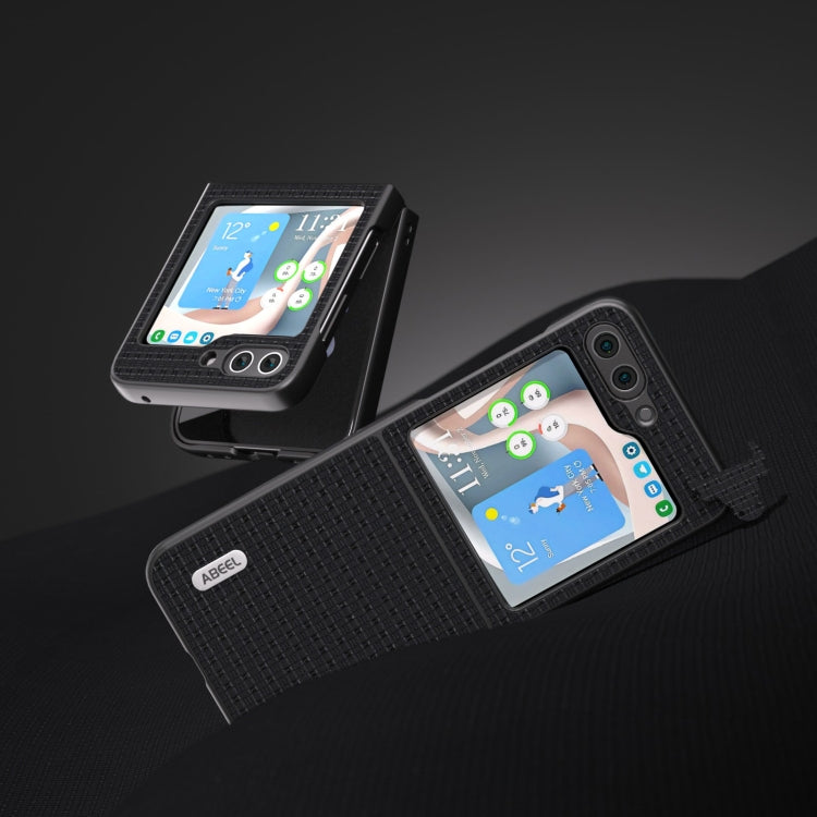 For Samsung Galaxy Z Flip5 ABEEL Genuine Leather Luxury Series Phone Case(Black) - free shipping - PMC TechLife - Order now!